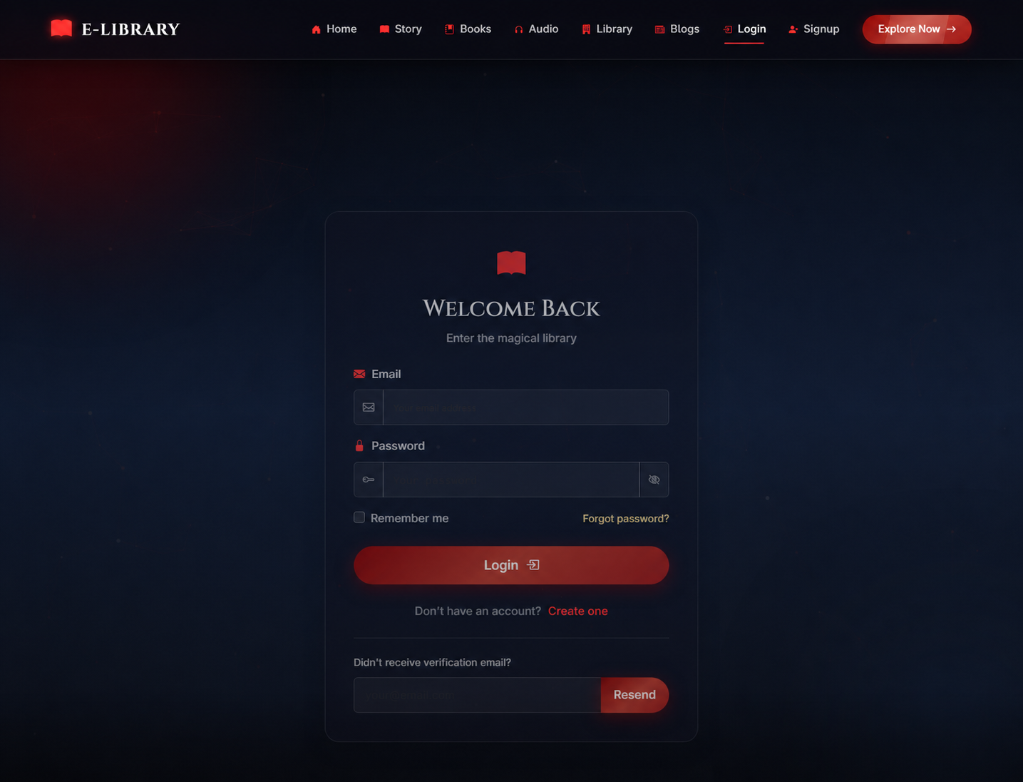 Libryzo secure reader login and account access screen